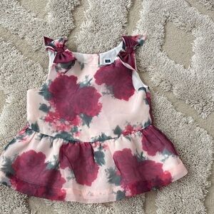 Janie and Jack Size 4 Floral Sleeveless Kids Top perfect for spring